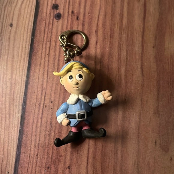 Vintage Red Nose Reindeer Elf KeyChain - Picture 1 of 3